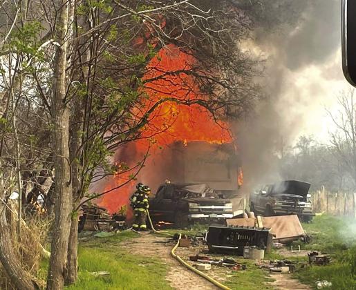 The Yorktown Volunteer Fire Department battled a structure fire Saturday, March 2.