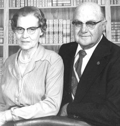 As reported in last week’s edition, the Baumann Family made a very generous donation to the Nordheim ISD in the form of acreage and the minerals rights attached. The donation was made in memory of Alfred A. and Elsie Baumannn, pictured. CONTRIBUTED PHOTO