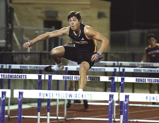 Wildcat senior Tyler Respondek, who qualified for state last year, clears a hurdle enroute to winning the 110m Hurdles. CONTRIBUTED PHOTO