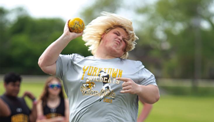 Senior Hunter Hall placed 2nd in the Shot Put. CONTRIBUTED PHOTO