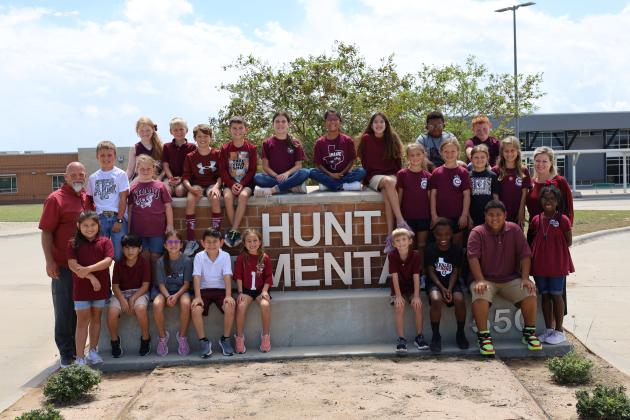 Students and staff at Hunt Elementary School showed just how 'Uvalde Strong' they were together in a show of solidarity with Uvalde students, who had returned to school Sept. 6. 