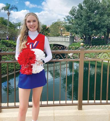 Ambri Pawlik was awarded the All American Award during cheer camp at the UT campus and was able to represent Cuero at Walt Disney World by marching in the Thanksgiving parade.