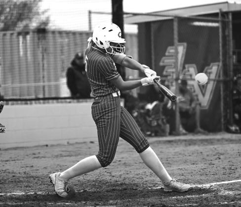 Lexi Flessner connects for a hit. She went 1 for 4 with 4 RBI.