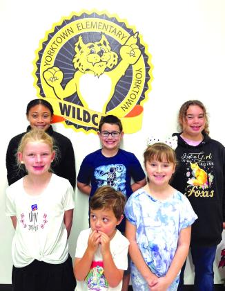 February Wildcats of the Month for Yorktown Elementary were Kyleigh, Madison, Landon C., Elizabeth, Cheyenne and Landon P. Not pictured are Karie and Bennett. PHOTO BY SONYA TIMPONE/YORKTOWN NEWS-VIEW