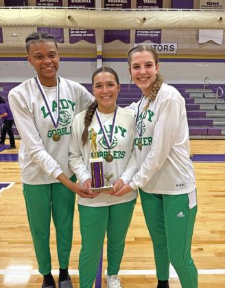 Left to right Aubrey Bowles, Lainee Ballin, and Arissa Carbonara have been selected to the All-Tournament team.