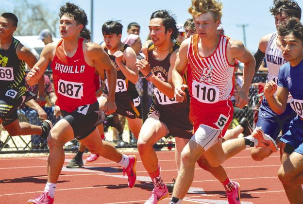 Tristan Infante and Nick Serna fight the pack in the 800-meter run start. CONTRIBUTED PHOTOS