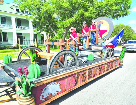 The Yorktown Days float won a first place ribbon at the 95th Annual Yoakum Tom Tom Festival. The float placed first in the Youth category in the parade that was held Saturday, June 3. CONTRIBUTED PHOTO