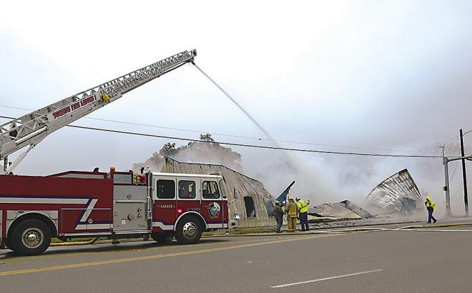 Three local departments fight fire
