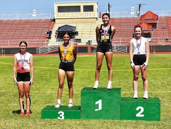 Sophomore Nina Villarreal placed 1st in the 100m Hurdles at the Area Meet, as well as 3rd in the 300m Hurdles. CONTRIBUTED PHOTOS