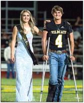 Senior Homecoming Queen Nominee Kendyll Sinast escorted by Dalton Eckhardt. CONTRIBUTED PHOTO