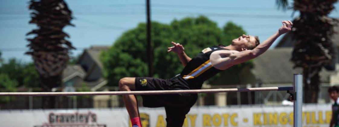 Yorktown junior Sam Forbes placed 3rd in High Jump, advancing to regionals.