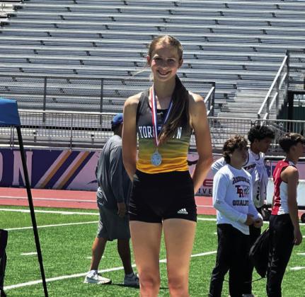Kitty Kat freshman Claire Person placed 2nd in the Triple Jump, breaking a school record and advancing to regionals.