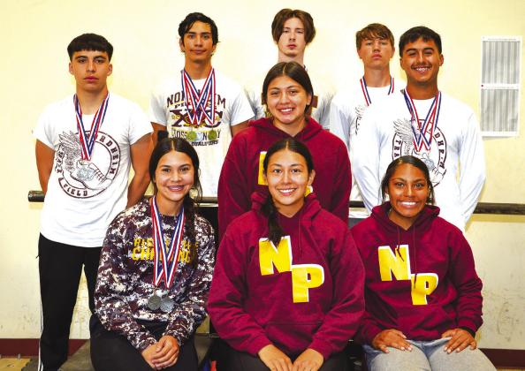 Back row from left, Nick Serna, Tristan Infante, Jaiden Garcia, Brayden Jennings and Jacob Torres. Cente from left, Vannessa Lopez and front from left, Percy Torrez, Kristian Lopez and Ariyana Blackwell. PHOTOS BY REBECCA TAMBUNGA