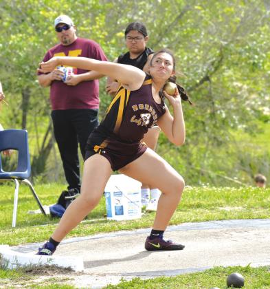 Kristian Lopez once again proved strong in shot put.