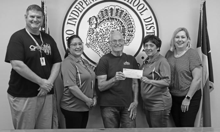 From left are superintendent Micha Dyer, assistant superintendent Kim Fleener, superintendent secretary Jessica Hernandez and Nora Garcia of CISD Student Services. Photo by Kimber McCrory