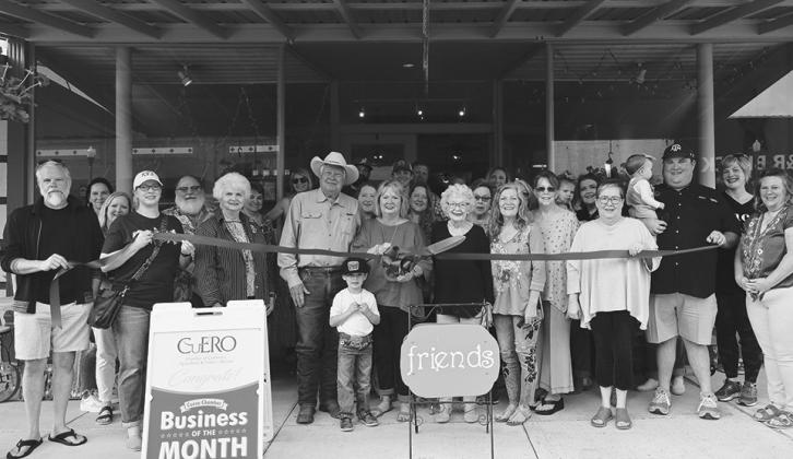 A ribbon cutting marking the 2oth anniversary of Friends on Main was held in March. At the ceremony, owner Sandra Simon, was awarded Business of the Month by Cuero Chamber of Commerce director Angie Cuellar. PHOTO BY SONYA TIMPONE/THE CUERO RECORD
