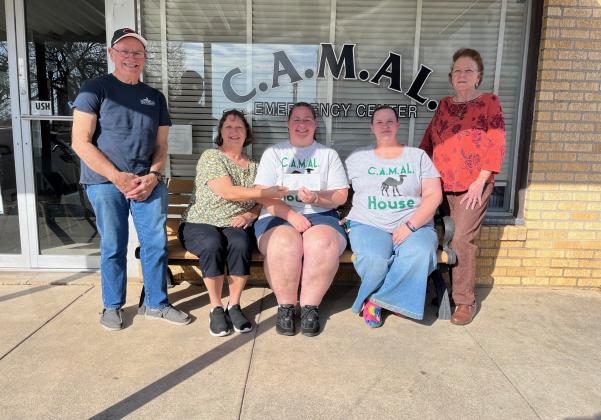 A $500 community donation was given to the C.A.M.A.L House from Hochheim Prairie Insurance Branch 2. Representing Hochheim Prairie Insurance Branch 2, on the left are: Ronnie Dietz, President and Cathy Hurta, Secretary/Treasurer, Emily Halbert, Executive Director of C.A.M.A.L House, Jennifer Koudelka, Asst. Director and Janis Ford, Administrative Support/Volunteer.