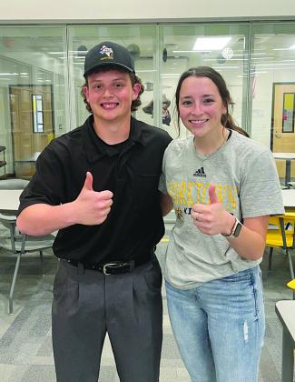 Phillip Yeretsky, left, placed 1st and Jaclyn Gwosdz, right, placed 2nd in the Region 3 Citizen Bee competition. Yeretsky will compete at the State Citizen Bee competition on April 15. CONTRIBUTED PHOTO