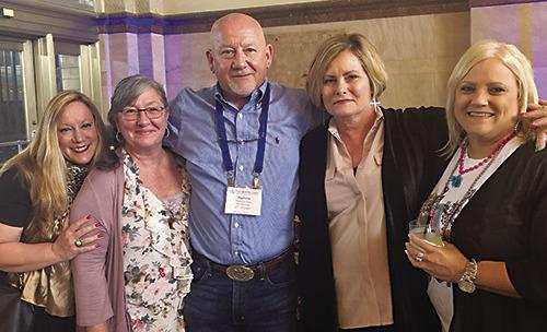 Raymie Zella, City of Cuero City Manager, with a team of City of Cuero employees at a TML Conference in 2018.