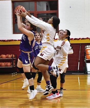 Ariyana Blackwell fights for the ball. CONTRIBUTED PHOTO