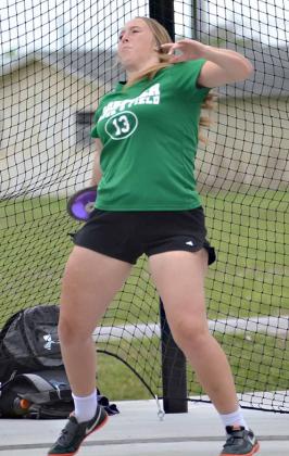 Ashtyn Draper finished in fifth place for Discus with a distance of 91’-2.75”.